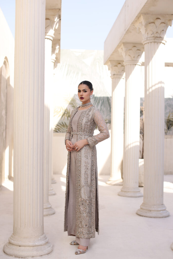 Ash Gray Front Open Gown