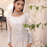 Pure Off-White Katan Organza Long Shirt - image 4