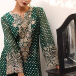 Emerald Green Organza - image 2