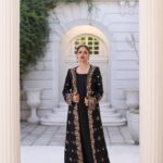 Black Front Open Gown