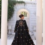 Black Front Open Gown - image 8
