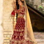 Red Velvet Bridal Lehenga - image 1