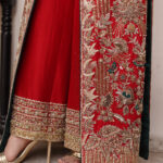 Red Rao Silk 80G Antique Gown - image 9