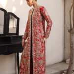 Red Rao Silk 80G Antique Gown - image 4