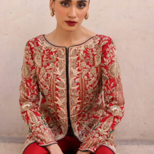 Red Rao Silk 80G Antique Gown