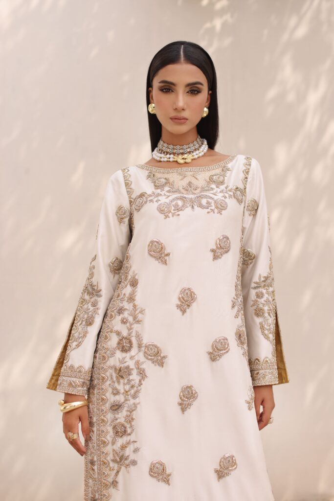 Off White 3D Zardozi Formal